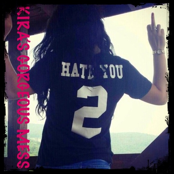 ☠️🍭☠️BNWT☠️🍭☠️ “HATE U 2” TEE ☠️🍭☠️ MEDIUM ONLY - Picture 3 of 4